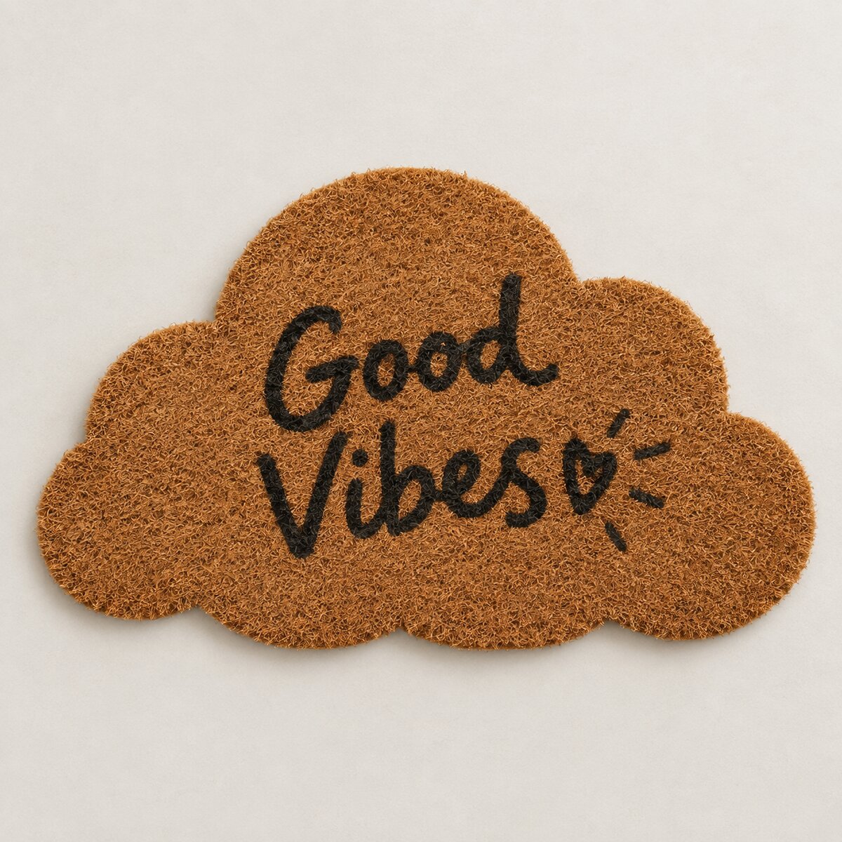 Cloud-shaped coir mat
